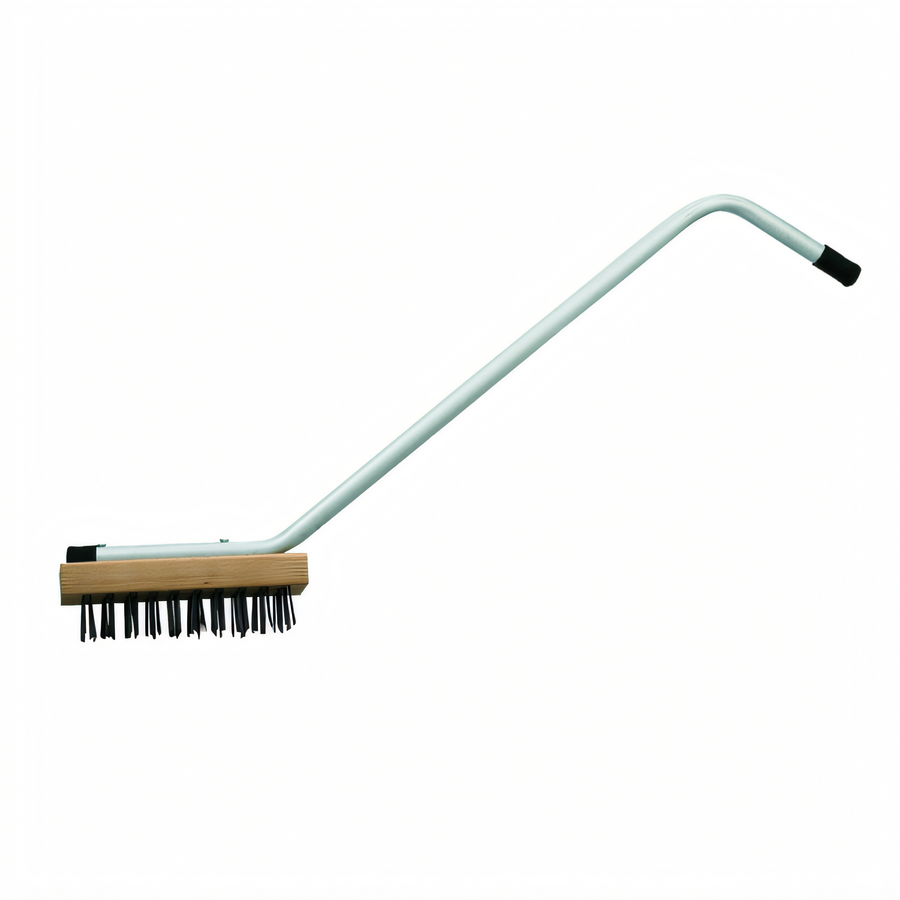 Product image #1 for Winco Heavy-Duty 31-Inch Commercial Broiler Brush with Steel Wire Bristles and Scraper