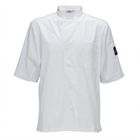 Signature Chef Broadway Ventilated Tapered Fit Button-Front Chef Shirt