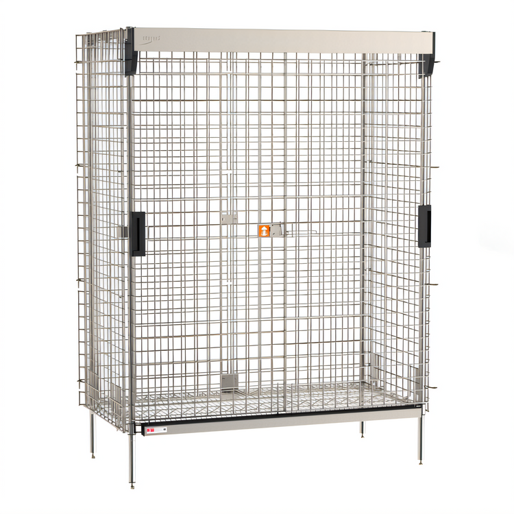 Product image #1 for Metro Super Erecta Stainless Steel Stationary Security Unit with Sliding Doors