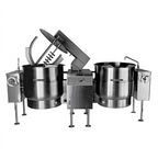 Thumbnail image #1 for Southbend (Middleby) Southbend Steam KEMTL-60-2 Electric Twin Tilting Kettle/Mixer, 2 x 60 Gallon, 316 Stainless Steel Liner