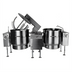 Thumbnail image #1 for Southbend Steam Electric Twin Tilting Kettle/Mixer, 2 x 60 Gallon, 316 Stainless Steel Liner