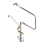 Thumbnail image #1 for T&S Brass B-0300-A16-WD Double Pantry Deck-Mount Wash-Down Faucet, 16-Inch Swing Nozzle, Low-Flow Spray Valve, Low-Lead