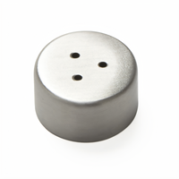 Vintage Stainless Steel Replacement Caps for Salt & Pepper Shakers, 1-1/2 Inch Dia. x 1/2 Inch H