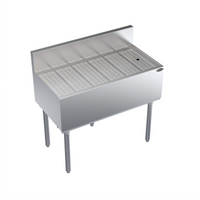 Krowne Royal Series 36-Inch Freestanding Stainless Steel Underbar Drainboard