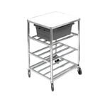 Thumbnail image #1 for Channel Manufacturing ULR3 Aluminum End-Load Lug Rack, 3 Shelves, 2–3 Lug Capacity, 5-Inch Swivel Stem Casters