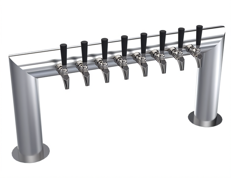 Product image #1 for Krowne 37-Inch Pass-Thru Beer Tower for 8 Faucets, Air Cooled, Brushed Stainless Steel
