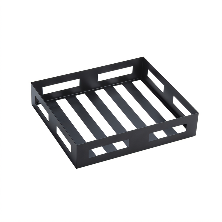 Product image #1 for American Metalcraft Black Square Stainless Steel Serving Crate, 10-1/2 Inch Long