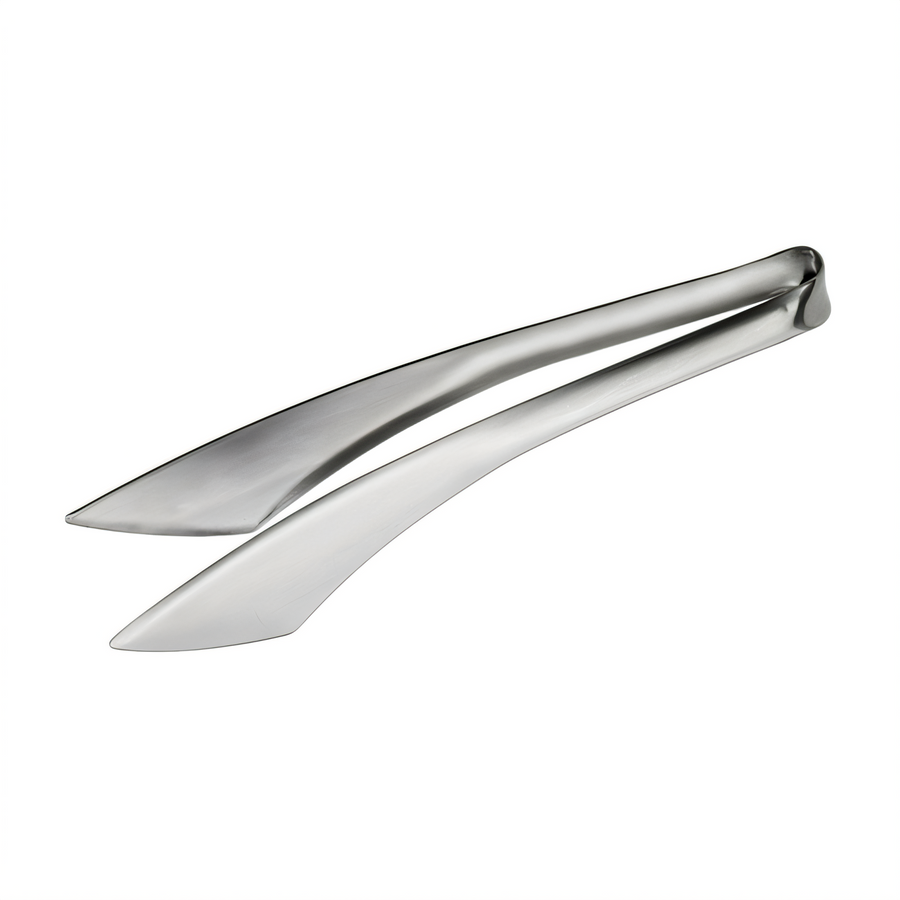 Product image #1 for 8-1/2-Inch Short Serving Tongs, 18/8 Stainless Steel, Satin Finish