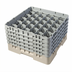 Thumbnail image #2 for Cambro Camrack Full-Size 30-Compartment Glass Rack with 5 Soft Gray Extenders, Beige