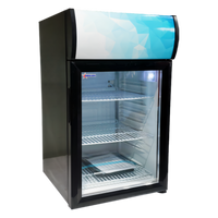 Countertop One-Section Reach-In Refrigerated Display Case, 1.8 Cu. Ft., Glass Door