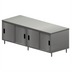 Thumbnail image #1 for BK Resources 96 Inch x 30 Inch Chef Table with Cabinet Base and Sliding Doors