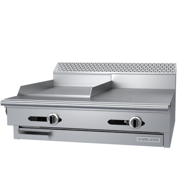Product image #1 for Garland Cuisine Heavy Duty 36 Inch Gas Combination Top Range with 18 Inch Thermostatic Griddle and 18 Inch Hot Top, Modular Top (C36-5-1M)