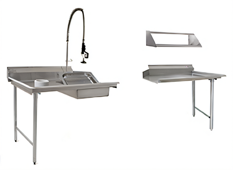 Product image #1 for Eagle Group Straight Left-to-Right Dishtable Package with Pre-Rinse Sink, 48 x 30 Inches