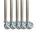 Thumbnail image #1 for BK Resources Braising Pan & Tilt Skillet Legs with Casters, 33-1/4-Inch High, 16-Gauge T-304 Stainless Steel, Kit of 6