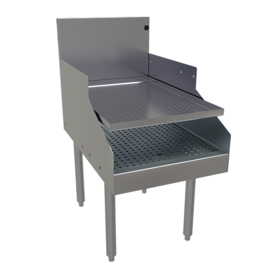 Product image #1 for Glastender 18-Inch x 29-Inch Free-Standing Recessed Stainless Steel Drainboard