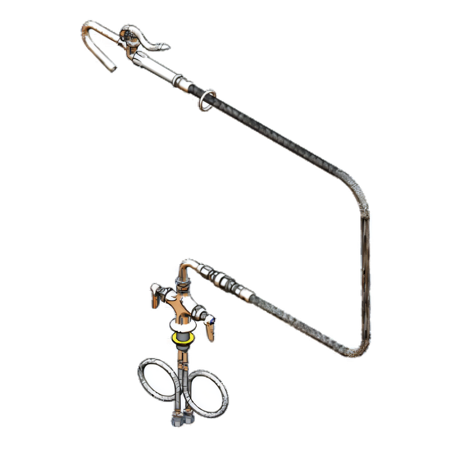 Product image #1 for T&S Brass Double Pantry Pot Filler Faucet, Deck Mounted, Single Hole, 60-Inch Hose