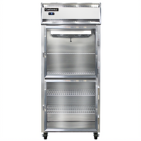 Continental Refrigerator 1FXSNSSGDHD One-Section Extra-Wide Shallow Depth Display Freezer with Half Hinged Glass Doors