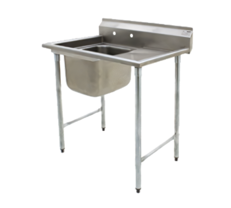 Product image #1 for Eagle Group 1-Compartment Commercial Sink with Right Drainboard, 38-7/8 Inch Wide, 430/304 Stainless Steel