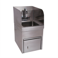 BK Resources Wall-Mount Hand Sink with Integrated Towel Dispenser, 9