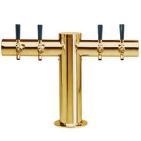 Metropolis T-Style Countertop Glycol-Cooled 4-Faucet Draft Beer Tower