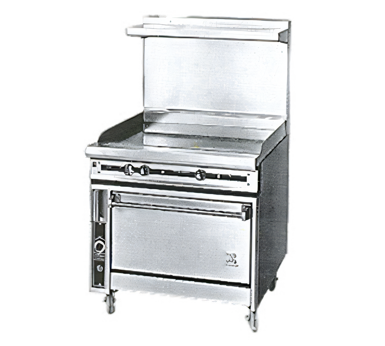 Product image #1 for Titan JTRH-36G-36 Heavy Duty 36" Gas Griddle Top Range with Standard Oven
