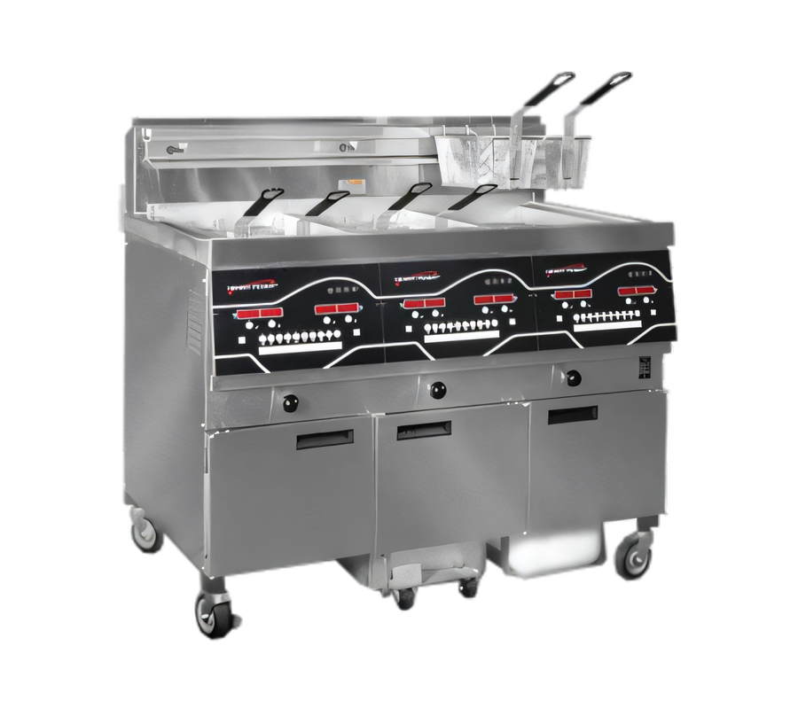 Product image #1 for Henny Penny Evolution Elite 3-Well Gas Open Fryer, 30 lb. Per Vat, Built-In Filtration