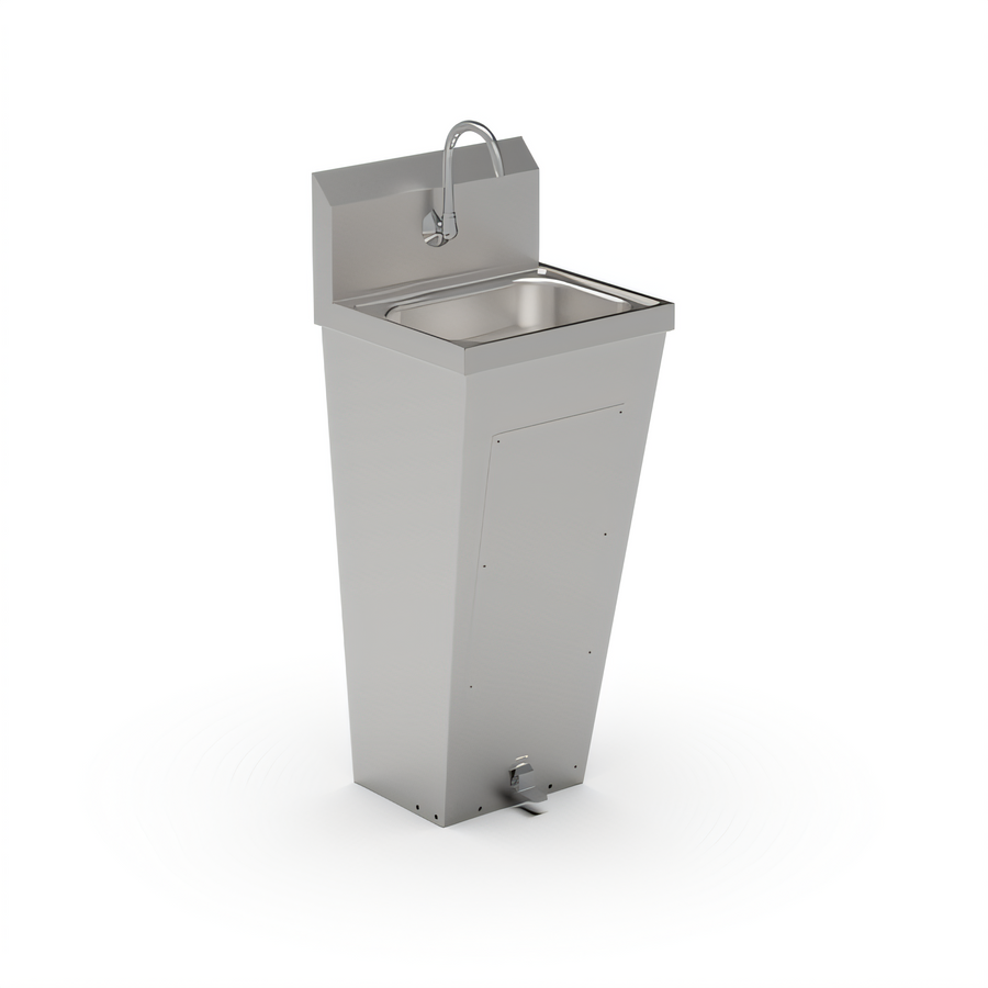 Product image #1 for John Boos Pro-Bowl Floor-Mount Hand Sink with Tapered Pedestal, 14 x 10 x 5-Inch Bowl, 9-3/4-Inch Backsplash