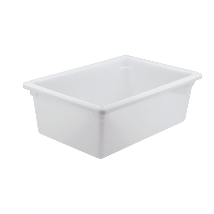 Product image #1 for Winco Full-Size Stackable White Polypropylene Food Storage Box, 13 Gallon, 9-Inch Deep