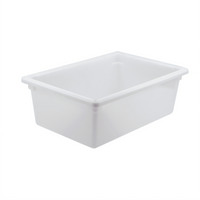 Winco Full-Size Stackable White Polypropylene Food Storage Box, 13 Gallon, 9-Inch Deep