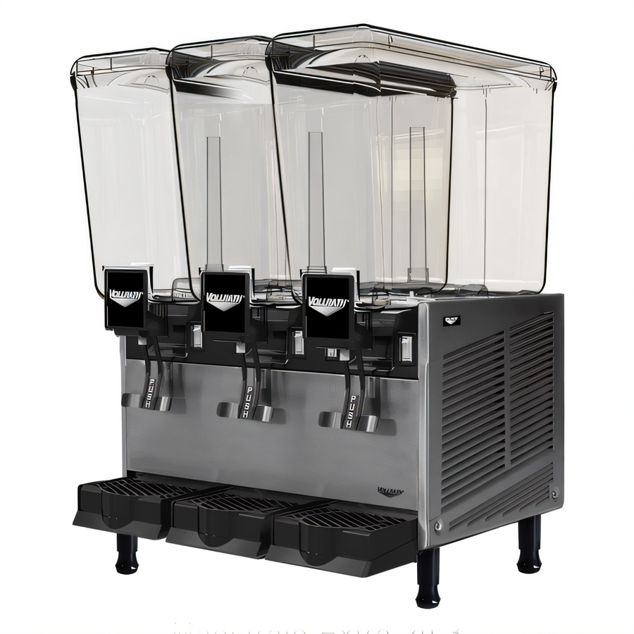 Product image #1 for Vollrath VBBE3-37-F 3-Bowl 5.28-Gallon Fountain Spray Refrigerated Beverage Dispenser