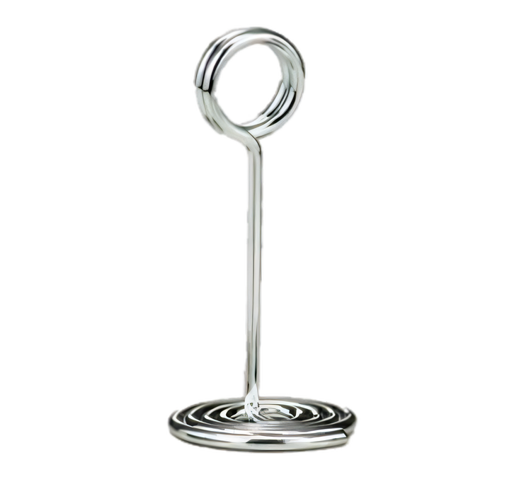 Product image #1 for 4-Inch Chrome Wire Loop Number Stand with Round Swirl Base