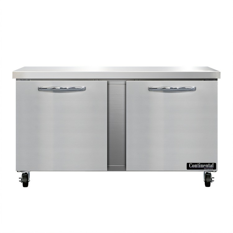 Product image #1 for Continental Refrigerator SWF60N 60" Two-Section Worktop Freezer with Flat Top