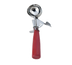 Thumbnail image #2 for Omcan 1-1/3 oz Stainless Steel Ice Cream Scoop with Red Thumb Press Handle