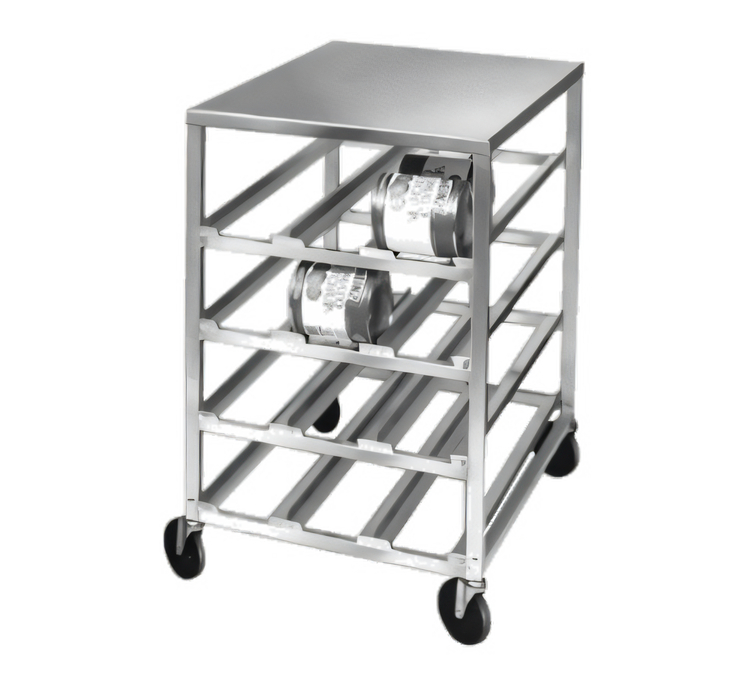 Product image #1 for Half-Size Mobile Aluminum Top Can Rack, 54-Can Capacity for #5 and #10 Cans