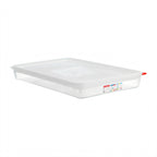 Thumbnail image #1 for CFS Brands Araven 03044 8.5 qt Clear Rectangular Polypropylene Food Storage Container with Airtight Lid, GN 1/1 Case of 6
