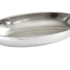 Thumbnail image #2 for American Metalcraft DWHVSEA14 14-Inch Hammered Double-Wall Stainless Steel Oval Seafood Tray Case of 6