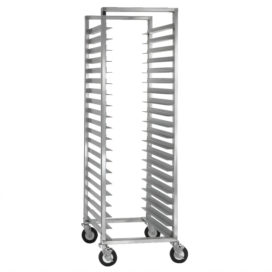 Product image #1 for Cres Cor Full-Height Mobile Aluminum Utility Rack, Open-Side End Loading, 20 Full-Size Pan Capacity