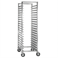 Cres Cor Full-Height Mobile Aluminum Utility Rack, Open-Side End Loading, 20 Full-Size Pan Capacity