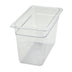 Thumbnail image #1 for Winco Poly-Ware 1/3 Size Clear Polycarbonate Food Pan, 7-3/4 Inch Deep