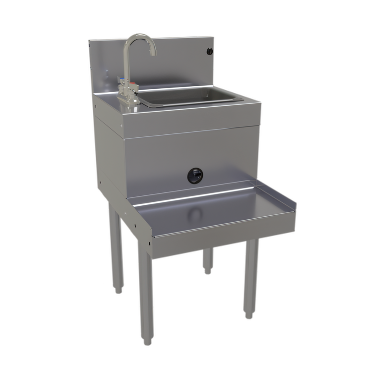 Product image #1 for Freestanding Stainless Steel Underbar Blender Station with Dump Sink, 18-Inch x 24-Inch