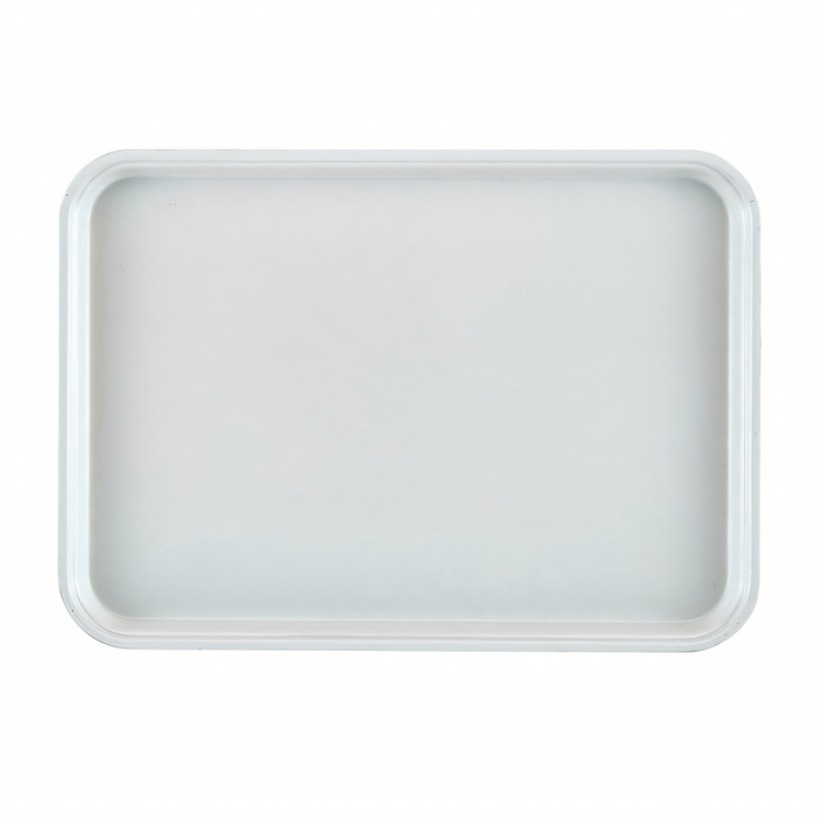 Product image #1 for Cambro Rectangular Fiberglass Market Tray, White, 12-5/8 x 17-3/4 Inches
