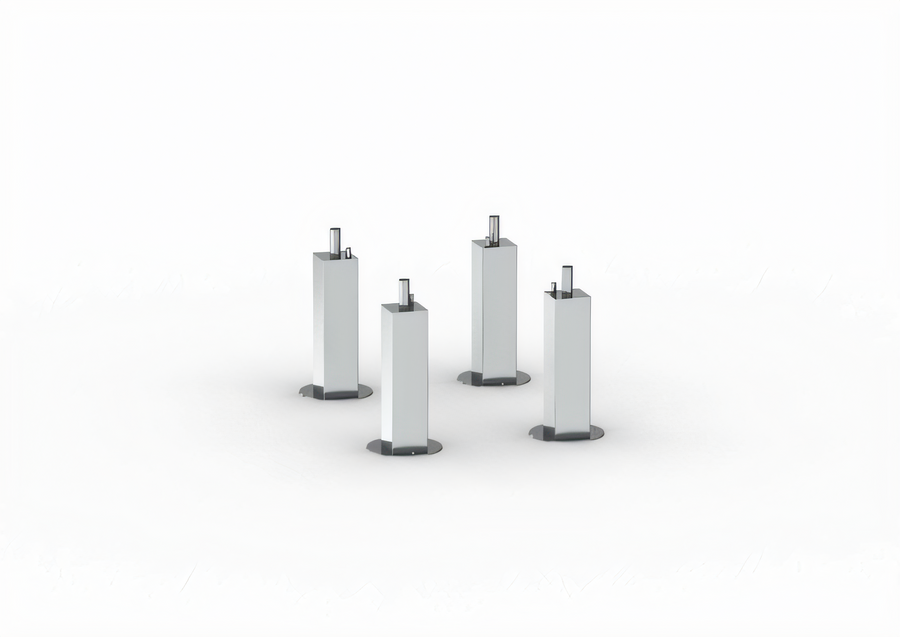 Product image #1 for RATIONAL 4-Piece Stainless Steel Flanged Feet Kit for 2-XS and 2-S