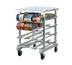Thumbnail image #1 for New Age Half-Size Mobile Aluminum Can Storage Rack with Poly Top, 96 #5 or 72 #10 Can Capacity