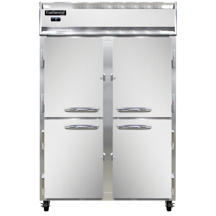 Product image #1 for Continental Refrigerator 2FNSSHD Two-Section Standard Depth Reach-In Freezer with Half Solid Doors