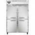 Thumbnail image #1 for Continental Refrigerator 2FNSSHD Two-Section Standard Depth Reach-In Freezer with Half Solid Doors