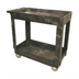 Thumbnail image #1 for Rubbermaid Commercial Products Black Polyethylene 2-Shelf Utility Bus Cart, 500 lb. Capacity