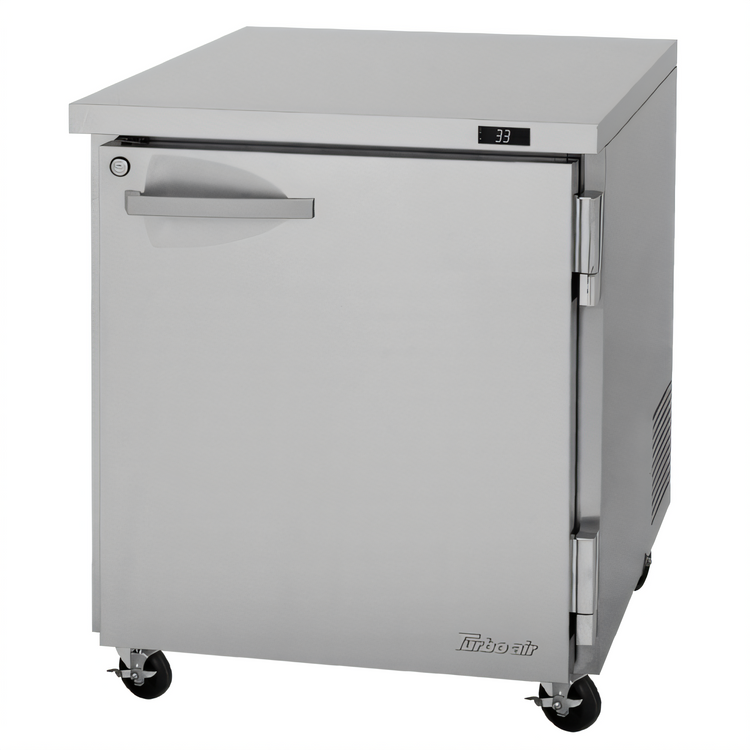 Product image #1 for Turbo Air PRO Series Stainless Steel 1-Section Undercounter Refrigerator, 6.8 Cu. Ft., Solid Door