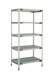 Thumbnail image #1 for MetroMax i 5-Shelf Stationary Open Grid Polymer Starter Shelving Unit, 36 x 24 x 74 Inches, Blue