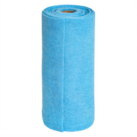 Winco Blue Disposable Microfiber Kitchen Towel Roll, 12 x 12 Inches, 50 Sheets per Roll