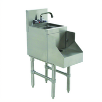 Advance Tabco Prestige Supreme Freestanding Stainless Steel Blender Station with Dump Sink and Recessed Blender Shelf